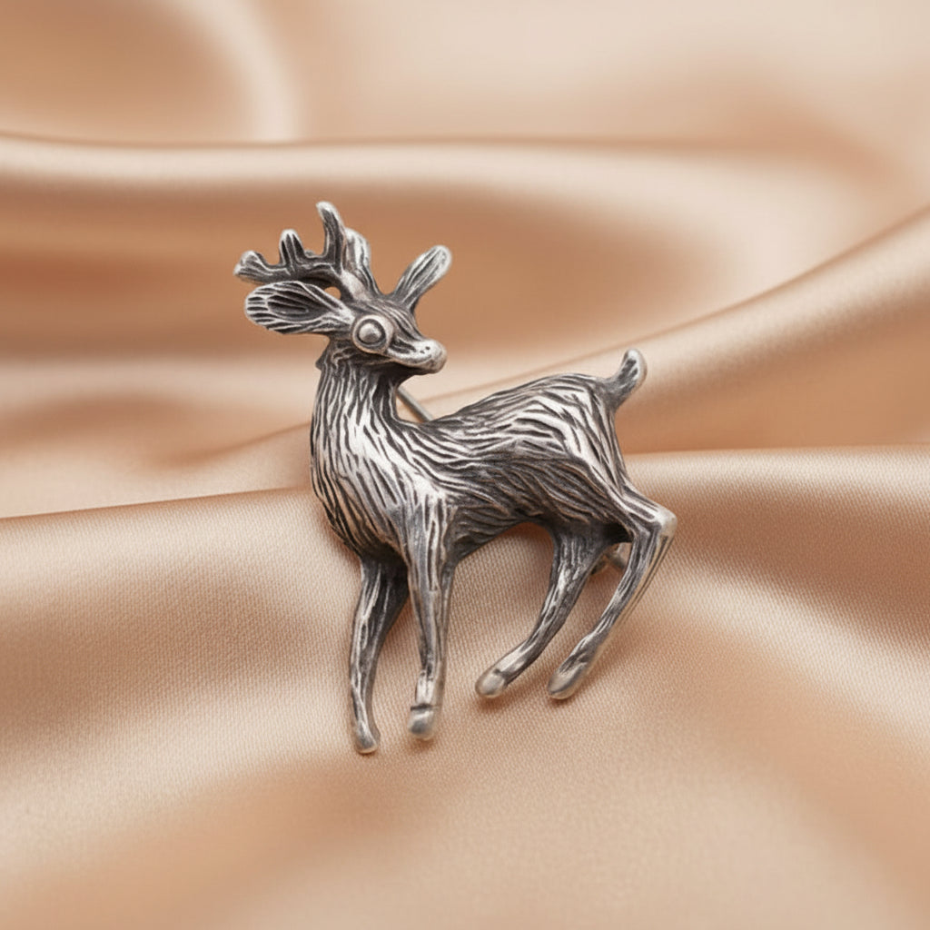 LOONA Sterling Silver Deer Brooch