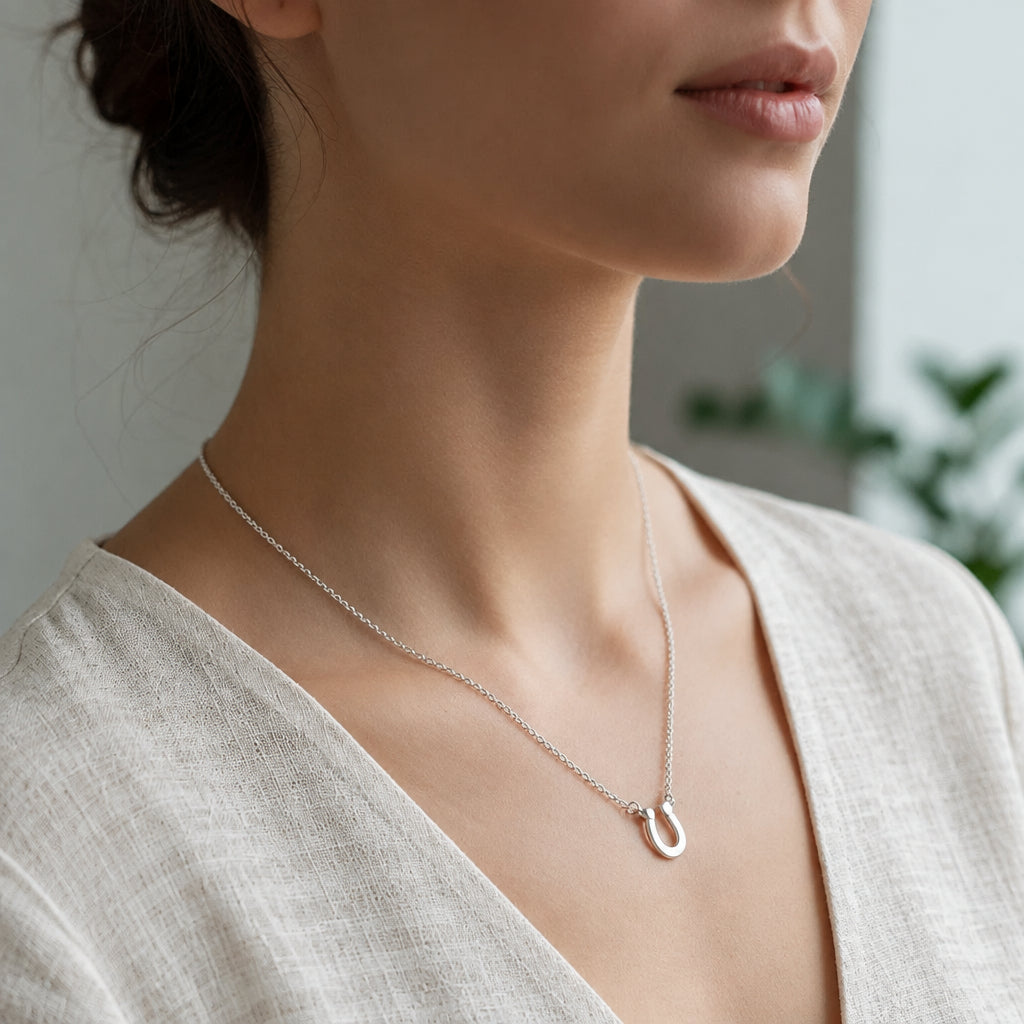 Sterling Silver Horseshoe Necklace