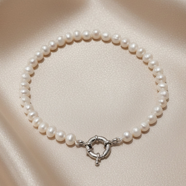 4-5mm Freshwater Pearl Bracelet - 21cm Length