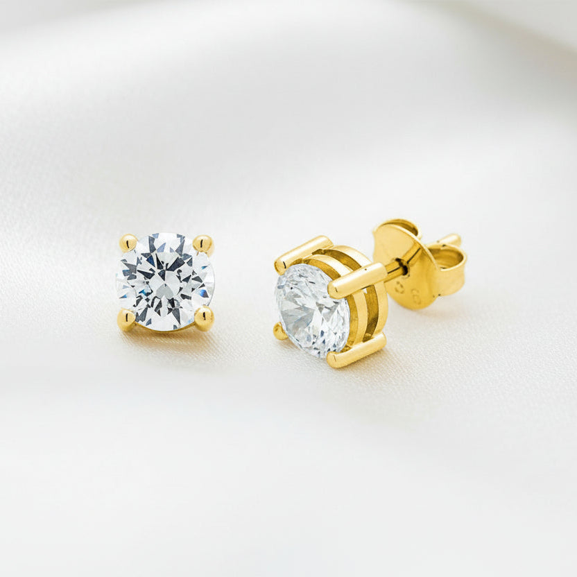 9ct Gold Lab Grown Diamond Stud Earrings TDW 0.30ct
