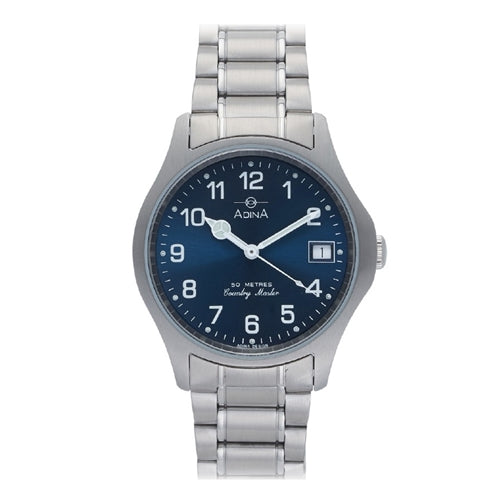 ADINA Country Master 100m Blue Dial/Steel Band