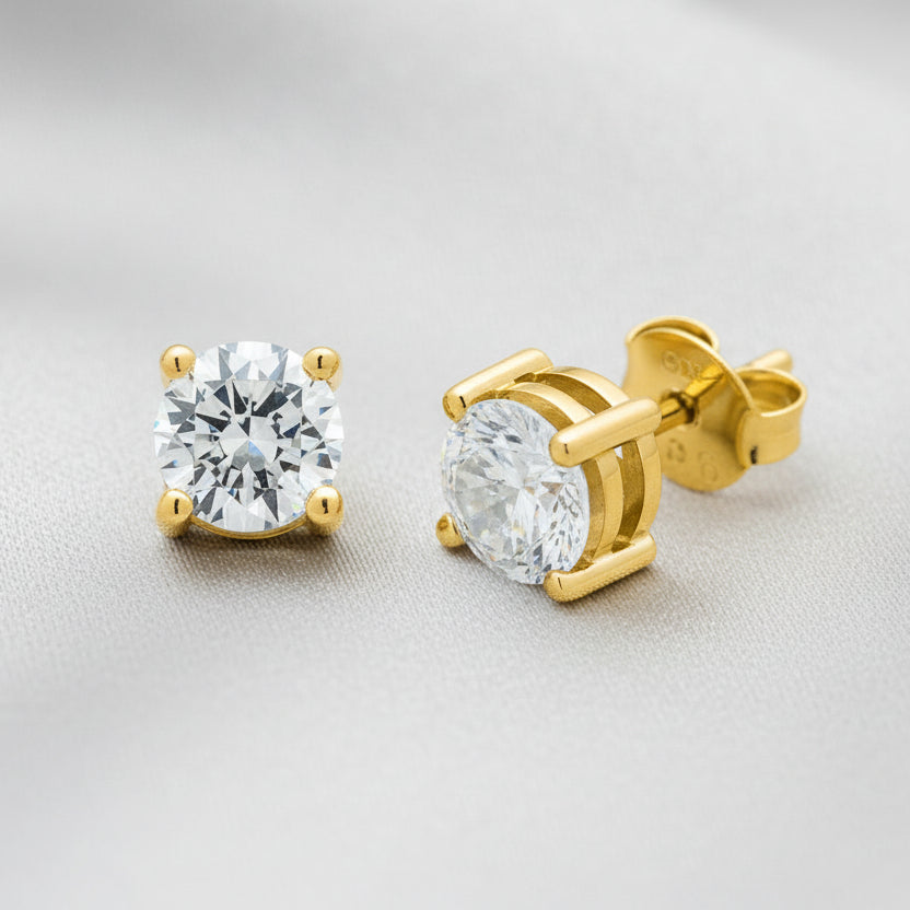 9ct Gold Lab Grown Diamond Stud Earrings TDW 0.50ct