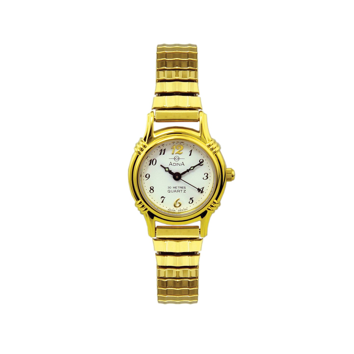 ADINA Ladies Flex Band NK16 Watch - Gold/White