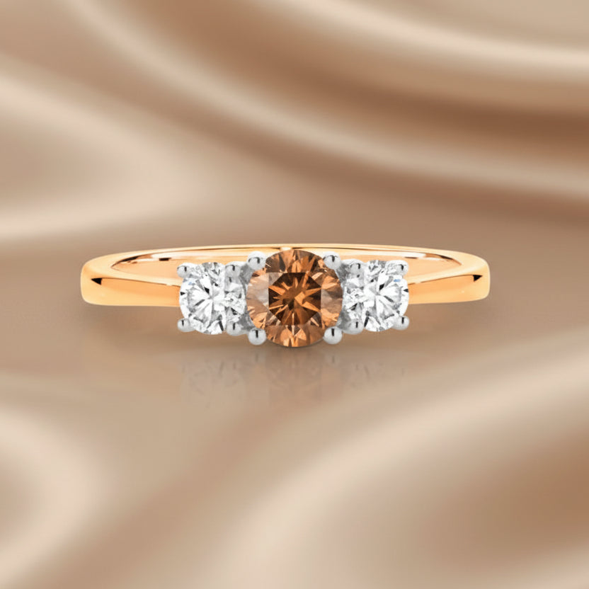 18ct Rose & White Gold 'Harmony' ACD Trilogy Ring