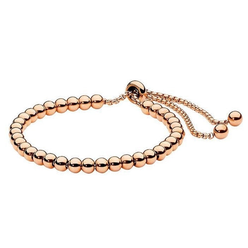 Ellani S/Steel Ball Bracelet - Rose Gold