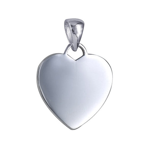 Sterling Silver Heart Engraving Pendant