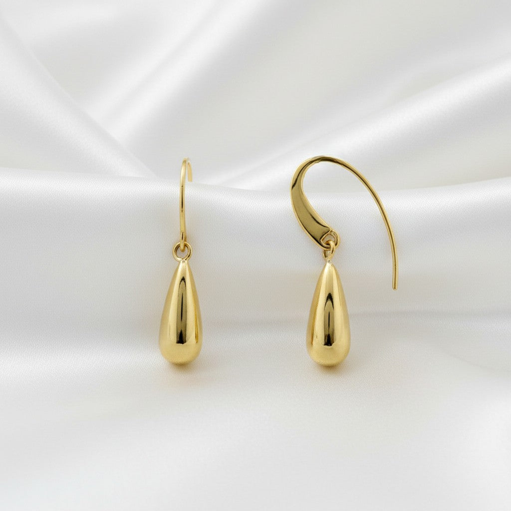Australian Made 9ct Gold Tear Drop Earrings