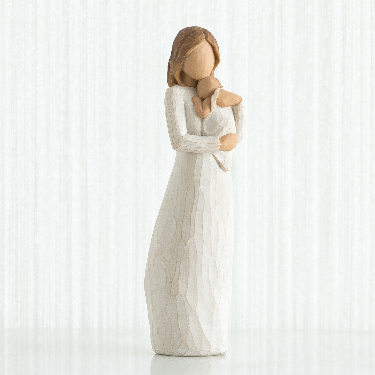 Willow Tree 'Angel Of Mine' Figurine Depicts a mother holding baby against her cheek. Figurine Height Approx: 22cm.