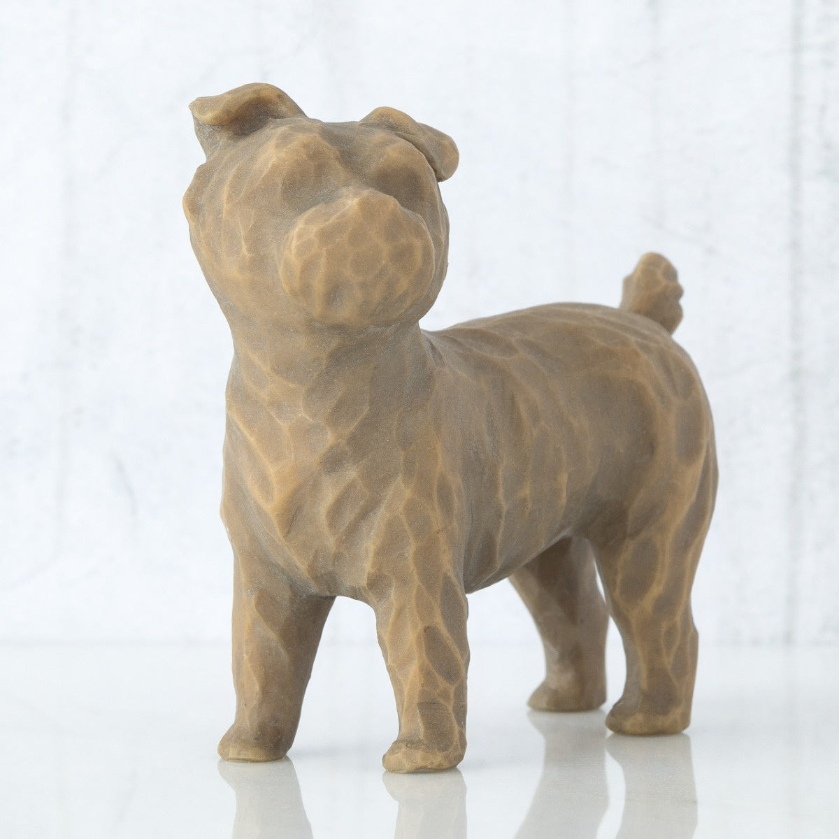 Willow tree figurine "Love my Dog (small)" showing a small resin dog figure hand painted brown.