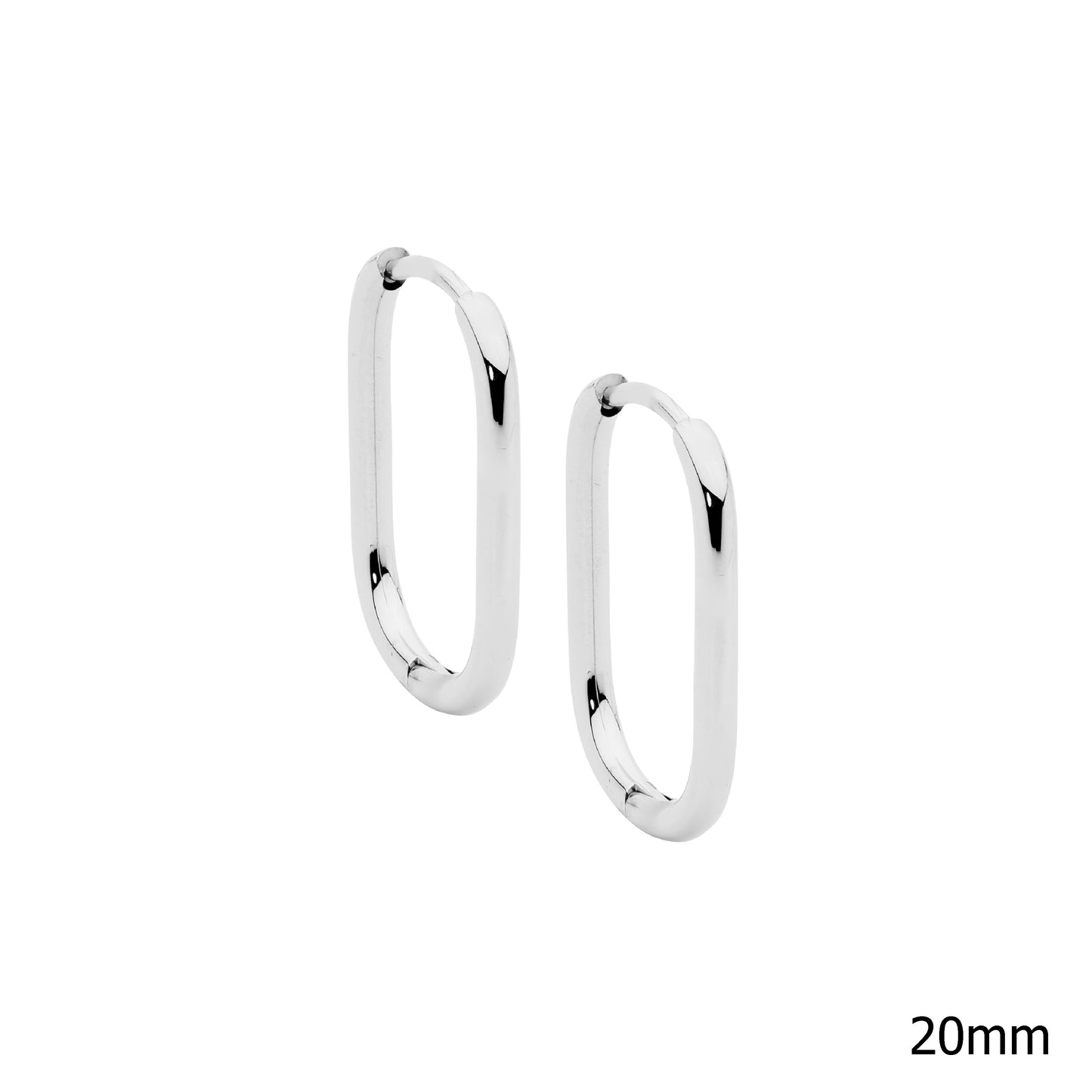 Ellani Stainless Steel 20mm Huggie Earrings