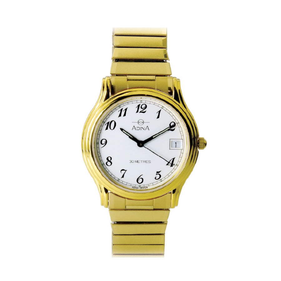 ADINA Unisex NK39 Watch - Gold/White