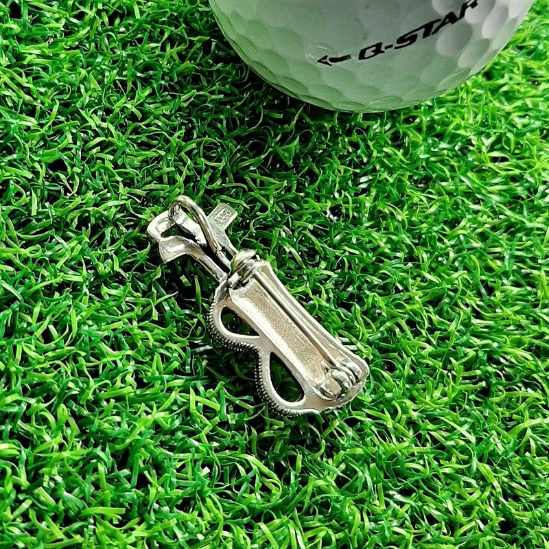 LOONA Sterling Silver & Marcasite Golf Brooch