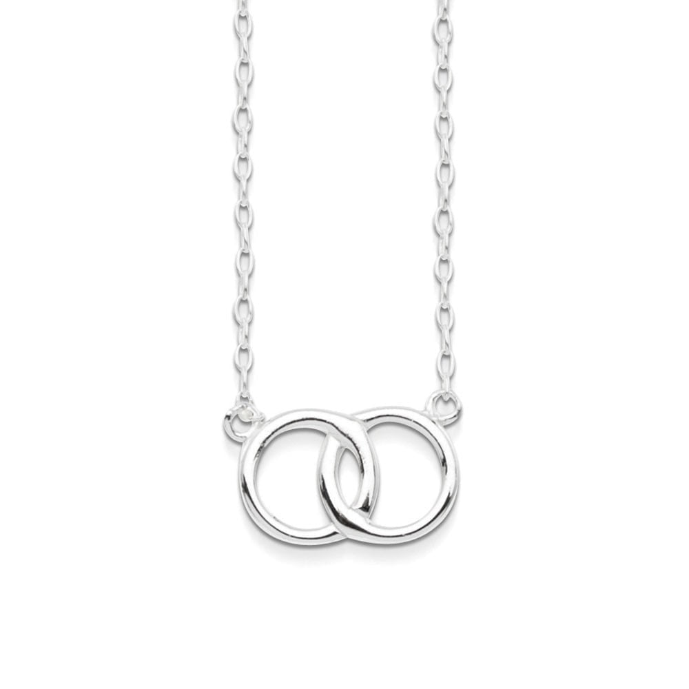 Sterling Silver 2 Rings of Friendship Necklace
