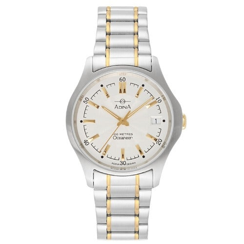 ADINA Oceaneer NK60 2 Tone Silver/Gold with White Dial