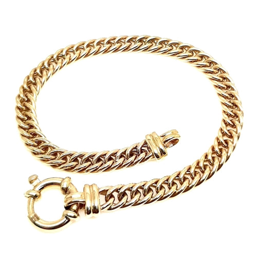 Australian Made 9ct Gold Double Curb Bracelet