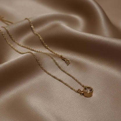 Russ Studios 0.50ct Australian 'Chocolate' Diamond 9ct Yellow Gold Bezel Pendant Necklet