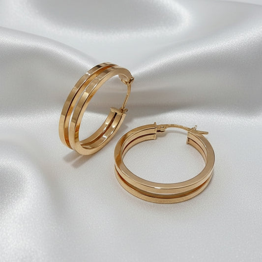 9ct Gold Split Hoop Earrings