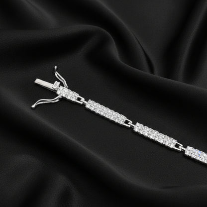 18ct White Gold Diamond Set Bar Bracelet