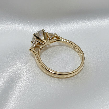 9ct Gold Trilogy Lab Grown Diamond Ring - Size N