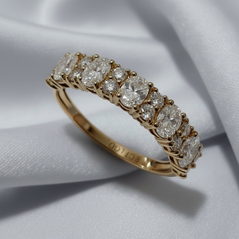 9ct Gold Lab Grown Diamond Set Ring