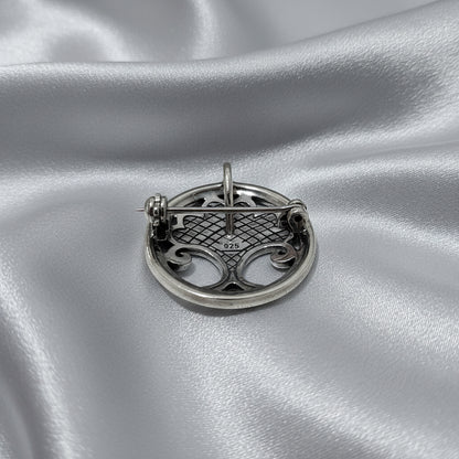 Sterling Silver & Marcasite Tree of Life Brooch