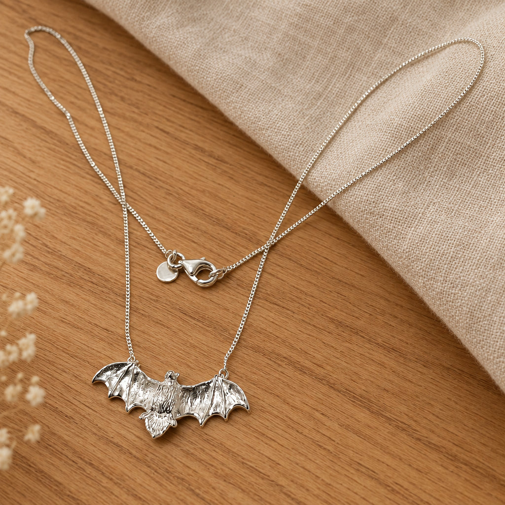 Memento Sterling Silver Bat Necklace
