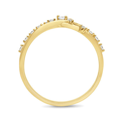 9ct Gold Diamond Set Celebration Ring - Size O