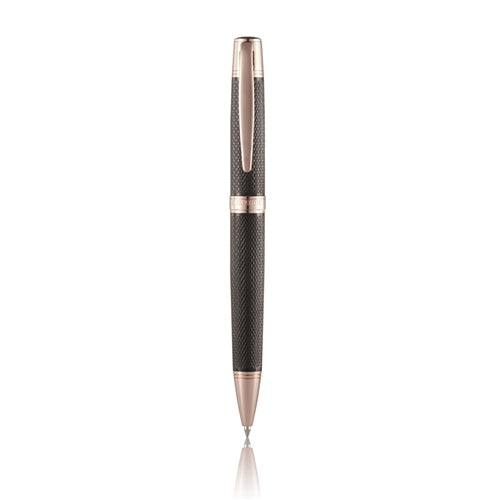 Cudworth 2 Tone Black Mesh & Rose Gold Pen