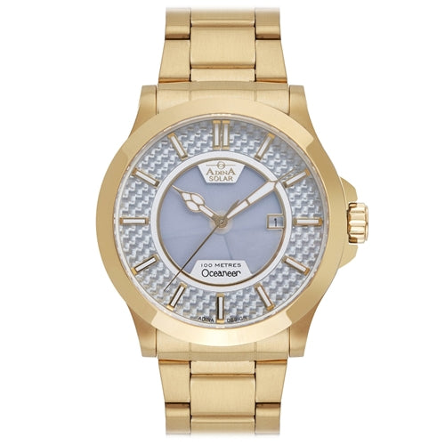 ADINA Solar Oceaneer Watch - Gold Plated