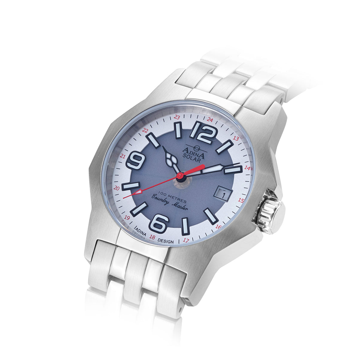 ADINA Country Master SOLAR Watch NK151-SS1XB
