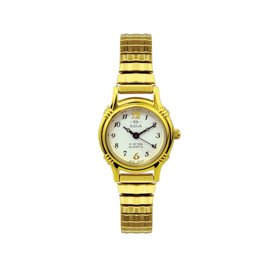 ADINA Ladies Flex Band NK16 Watch - Gold/White