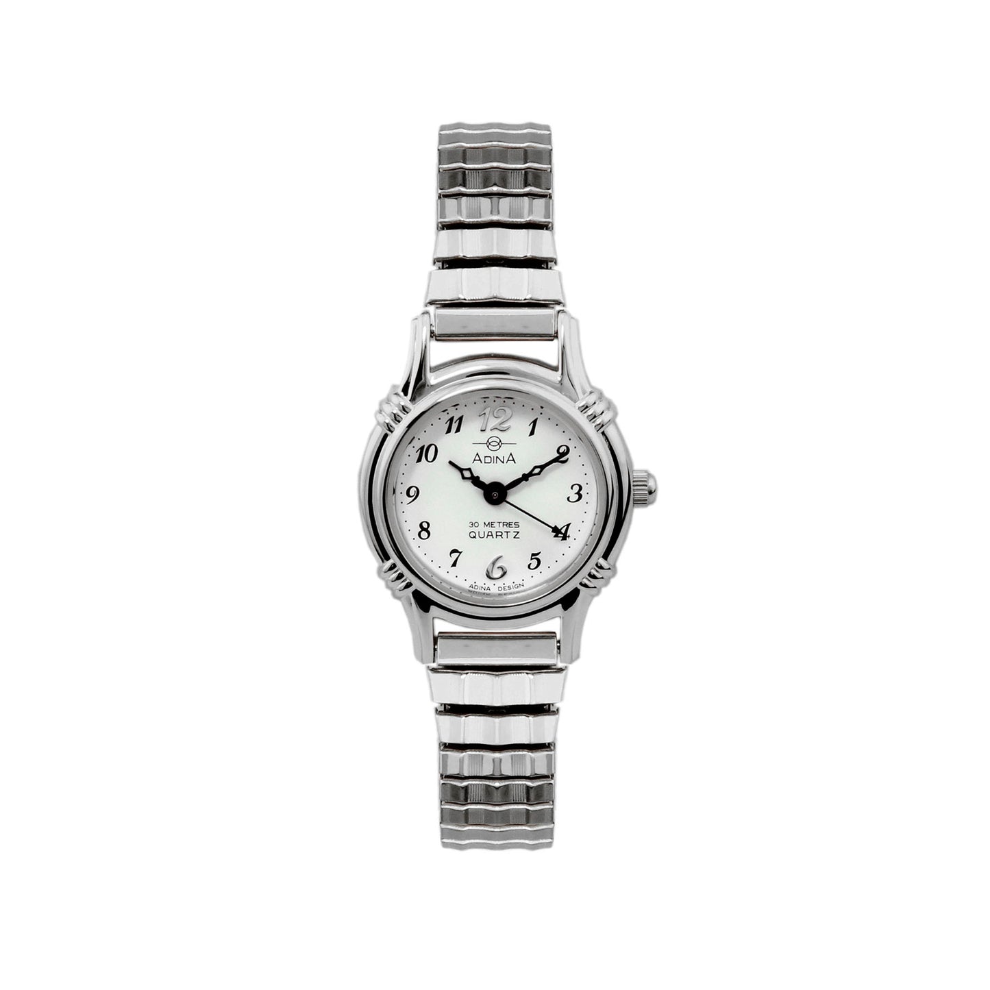 ADINA Ladies NK16 Flex Band Watch - Silver/White
