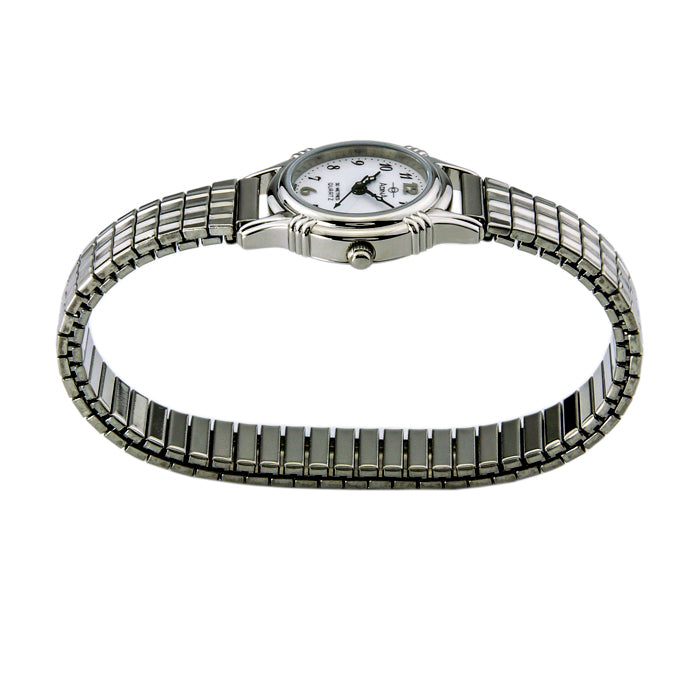 ADINA Ladies NK16 Flex Band Watch - Silver/White