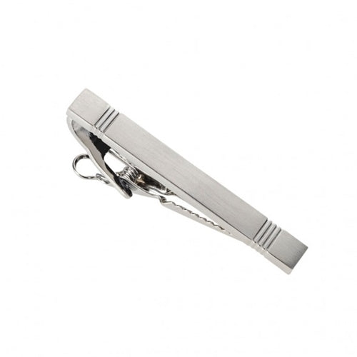 Cudworth Brushed Rhodium Tie Bar
