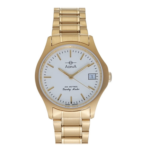 ADINA Country Master NK60 Gold with White Dial