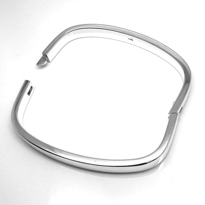 LOONA Sterling Silver Rectangular Hinged Bangle