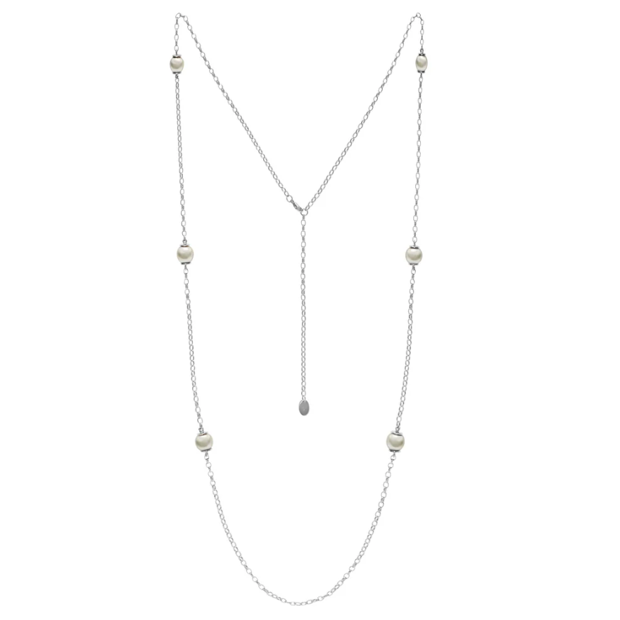 Autore Sterling Silver Long Length South Sea Pearl Necklace
