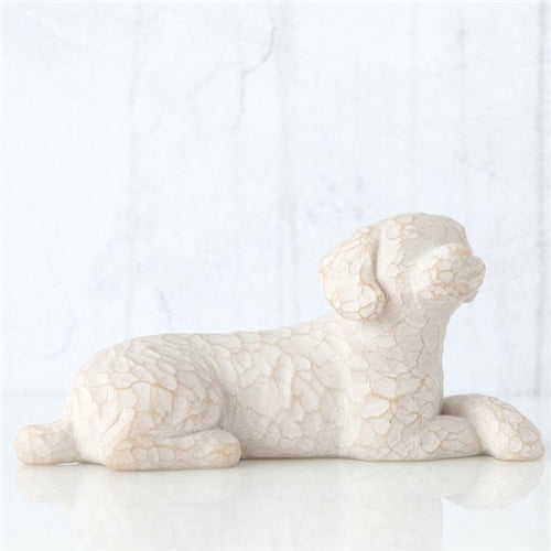 Willow Tree 'Love my Dog' Figurine (Small Lying Down)