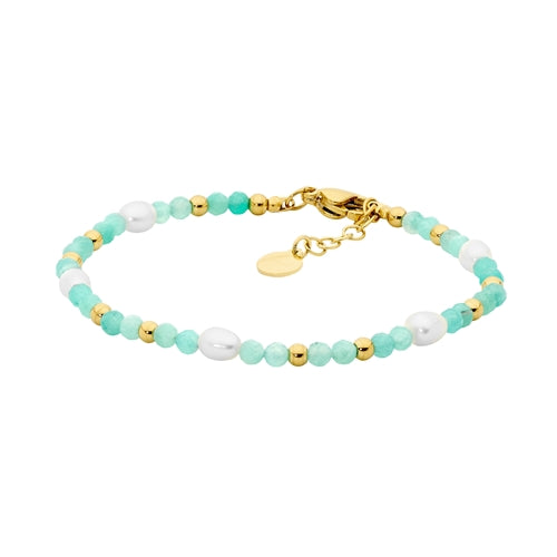 Ellani Amazonite & Freshwater Pearl Bracelet