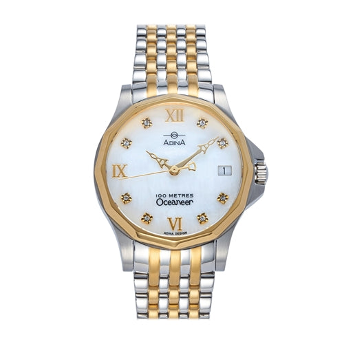 ADINA Ladies Oceaneer Gld/Silver MOP Dial CT128 T0XB
