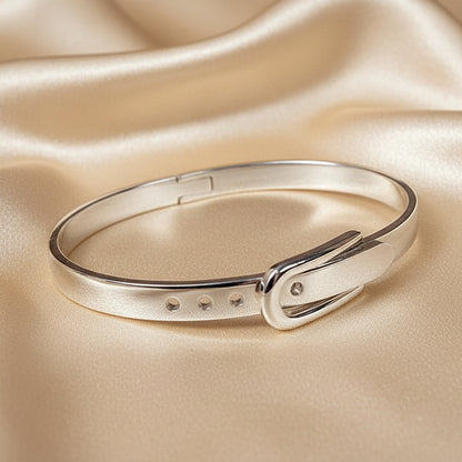 Sterling Silver Hinged Belt Buckle Bangle