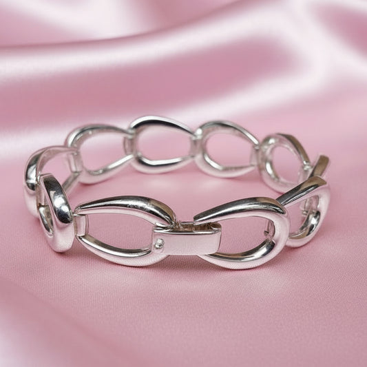 Sterling Silver 'U' Link Bracelet - 20cm