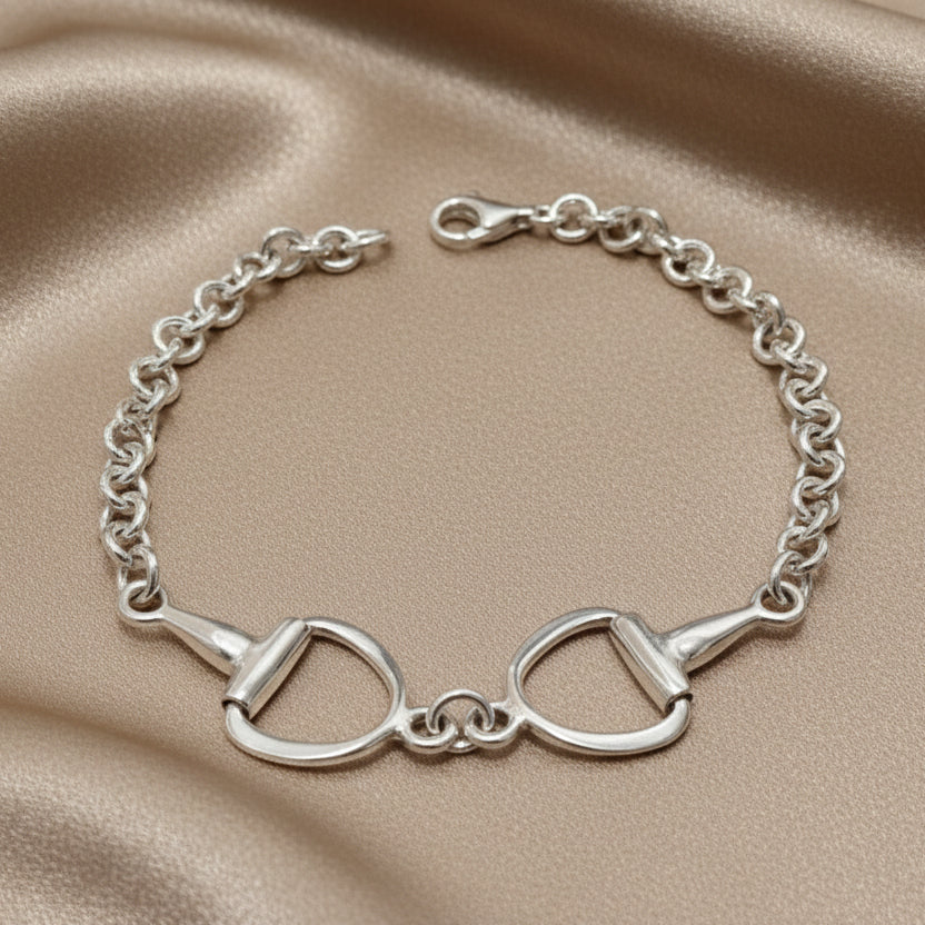 Sterling Silver Horsebit Bracelet