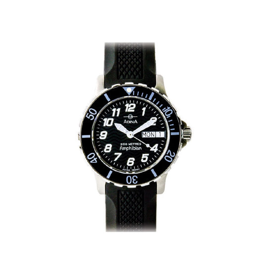 ADINA Ladies Amphibian Dive Watch - Black/Black