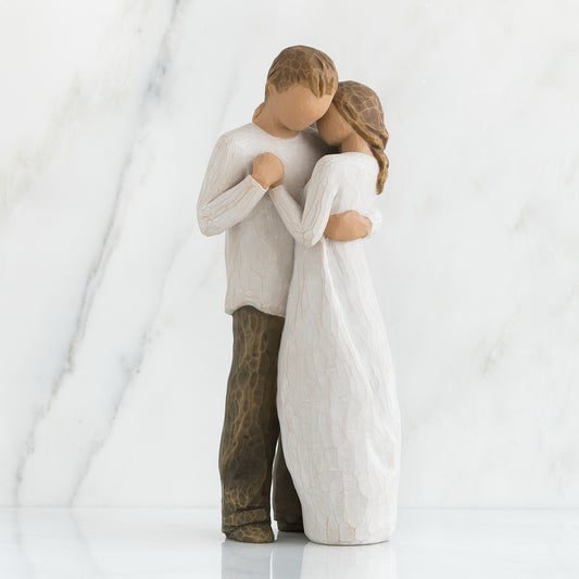Willow Tree 'Promise' Figurine. A man and a woman in an embrace. 