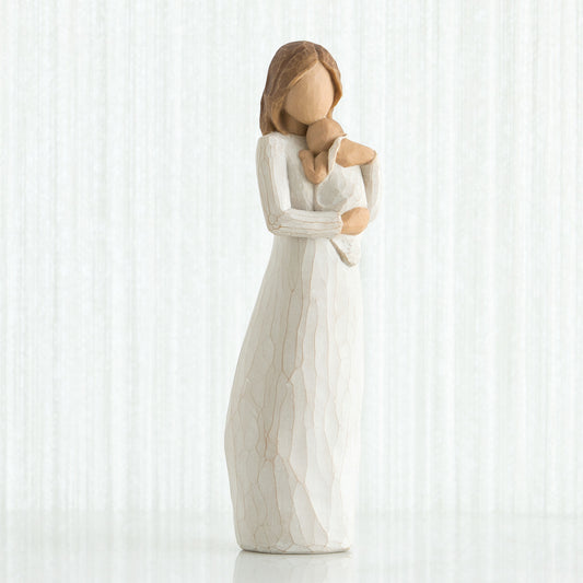 Willow Tree 'Angel Of Mine' Figurine Depicts a mother holding baby against her cheek. Figurine Height Approx: 22cm.
