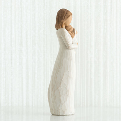 Willow Tree 'Angel Of Mine' Figurine Depicts a mother holding baby against her cheek. Figurine Height Approx: 22cm.