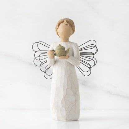 Willow Tree 'Angel Of The Kitchen' Figurine depicts an angel figure holding a teapot. Height: 14 cm.