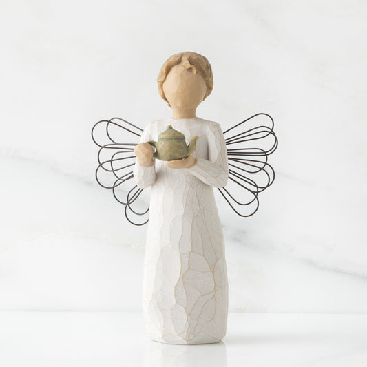 Willow Tree 'Angel Of The Kitchen' Figurine depicts an angel figure holding a teapot. Height: 14 cm.