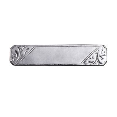 Sterling Silver Engraved Rectangle Baby Brooch